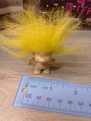 #ad VTG Mini Troll Doll Pencil Topper Yellow Hair $8.00