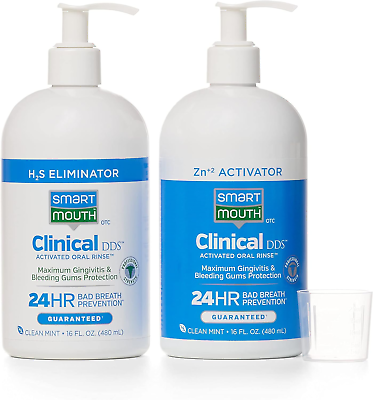 #ad SmartMouth Clinical DDS 2 Bottle Activated Mouthwash with Pumps Gum Health for $40.94