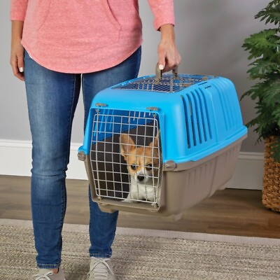 #ad Hard Sided Pet Carrier 2 Door Top Load Dog Cat Travel Durable Functional Plastic $22.80