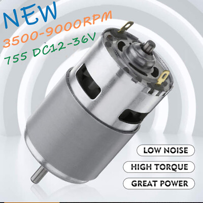 #ad DC 12V 36V 3500 9000 RPM High Speed Large Torque 775 Motor Electric Power Z1P1 $17.29