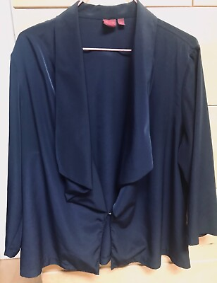 #ad 212 COLLECTION Navy Blue Jacket with hook amp; eye closure Size XL $2.95