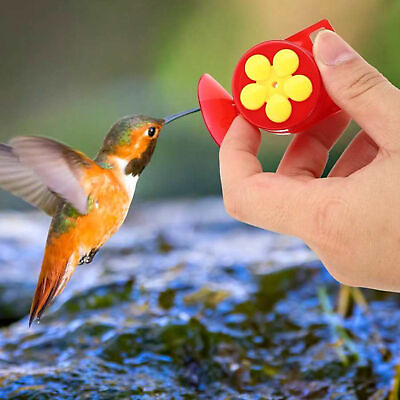 #ad Bird Feeders Hand Held Waterproof Outdoor Garden Hummingbird Feeder Red yellow $8.45