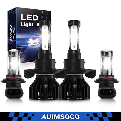 #ad For 2004 2014 Ford F 150 6000k LED Headlight Hi Lo Fog Light Bulbs Combo 4Pcs $44.99