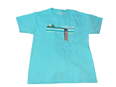 #ad Magellan Shirt Mens L Green Short Sleeve Outdoors Graphic Crew Neck NWT $17.99