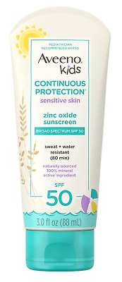 #ad Spf#50 Kids Sensitive Skin Zinc Oxide Sunscreen 3 Ounce 88Ml Pack of 2 $39.99