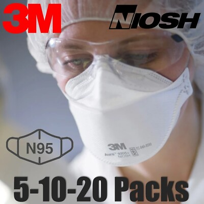 #ad 3M Aura 9205 N95 NIOSH Approved Particulate Respirator Face Mask USA Made $9.99