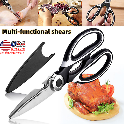 #ad Kitchen Scissors Heavy Duty Stainless Steel Multipurpose Ultra Sharp Shears $4.49