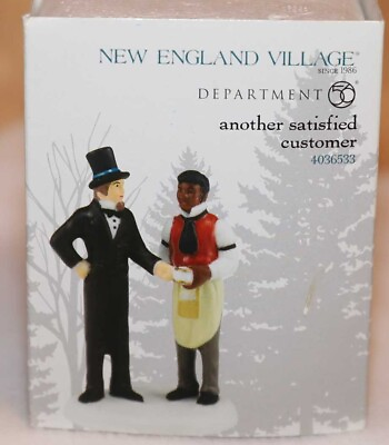 #ad DEPT 56 ANOTHER SATISFIED CUSTOMER NEW ENGLAND SNOW VILLAGE 4036533 $19.98