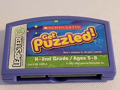 #ad LeapFrog Leapster Learning Game System Cartridge Cart Scholastic Get Puzzled $4.99