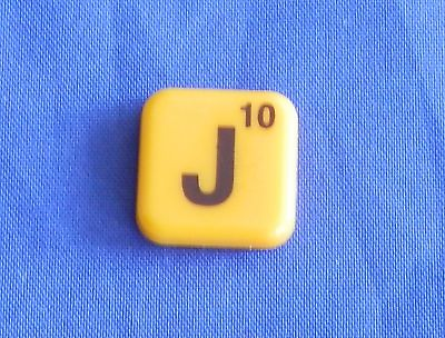 #ad Words With Friends Letter J Tile Replacement Magnet Game Part Piece Craft Yellow $1.45
