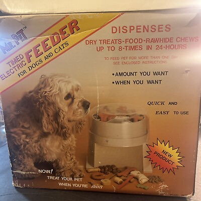#ad Mr Pet Timed Automatic Cat Dog Treat Food Feeder Dispenser Electric EASY TO USE $56.00