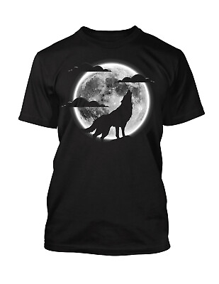 #ad Halloween Full Moon Wolf Cry Graphic Pro Club Shaka Sport Tee Shirt Big Tall Sm. $46.99