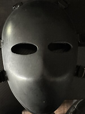 #ad Aramid Ballistic Bullet Proof Level IIIA Full Face Mask Black NEW Made In USA $157.99