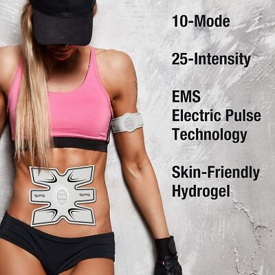 #ad TENS Unit EMS Pads ABS Muscle Stimulator Abdominal Exerciser Toning Belt 10 Mode $15.90