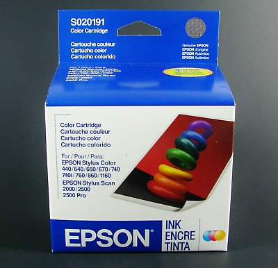 #ad NEW Genuine Epson Stylus Print Cartridge S020191 Expired Nov 2005 NIP $4.99