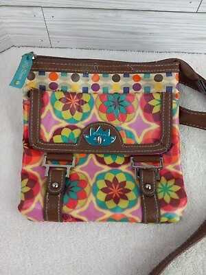 #ad Lily Bloom Crossbody Handbag Kaleidoscope Geometric Design Ecofriendly Floral $14.99