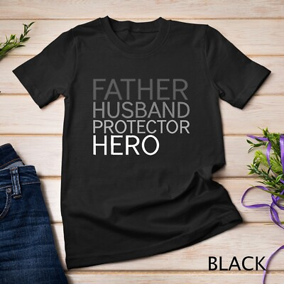 #ad Father#x27;s Day T shirt Father Husband Protector Hero Unisex T shirt $19.99