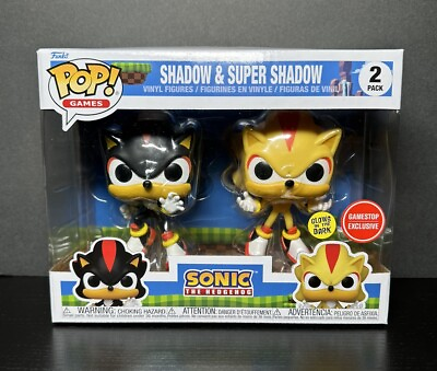 #ad Funko Pop Vinyl: Sonic The Hedgehog Shadow amp; Super Shadow Glow 2 Pack $59.99