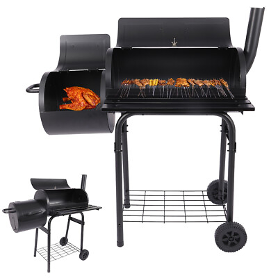 #ad Barbecue Outdoor Oil Drum Charcoal Grill Stainless Steel Stove Patio Camping BBQ $177.48