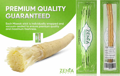 #ad Zenia Miswak Natural Toothbrush Stick Toothpaste sewak Stick Meswak peelu brush $2.70