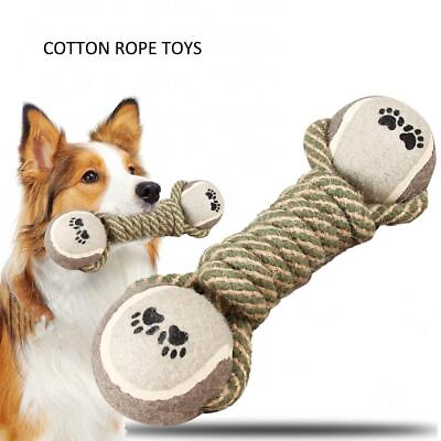#ad Pet Dog Toys For Large Small Dogs Toy Interactive Cotton Rope Mini Dog Toys Ball $20.99