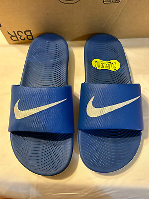 #ad Nike Kawa Slides Solar Soft Hyper Cobalt Blue Size 6 Y Youth New Cute $22.99