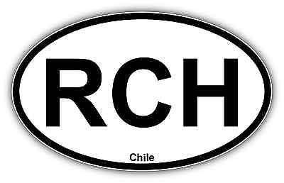 #ad Chile Vehicle Country Code Oval Car Bumper Window Sticker Decal 6quot;X4quot; $3.99