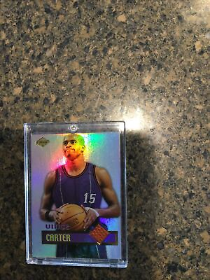 #ad Vince Carter Edge Game Used Ball Piece Card 1999 $11.50