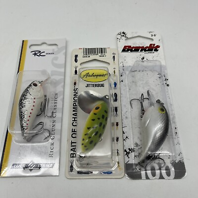 #ad #ad Mixed Crankbait Lot Of 3 Lures Luck E Strike Bandit Arbogast $19.91