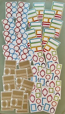 #ad Lot Of 40 Sheets Label Stickers 4 Styles 10 of Each $13.00