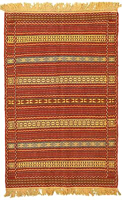 #ad Vintage Hand Woven Carpet 3#x27;2quot; x 4#x27;10quot; Traditional Wool Kilim Rug $208.00