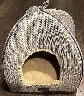 #ad Indoor Dog House Bed Pet Soft Warm Fleece Cushion Pad Washable Cozy Foldable $19.60