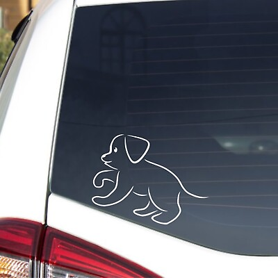 #ad Minimalist Puppy Decal Sticker. Dog Sticker for Car Windows. Puppy Sticker. $3.99