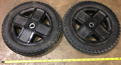 #ad Pair Of Wheels Tires 13quot; x 2quot; Solid Foam Filled Jazzy Wheelchair 17mm shaft bore $45.00