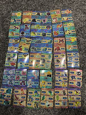 #ad Pokemon Vintage Pocket Monsters Vending HOLO Prism Sticker 36 Cards Charizard $47.49