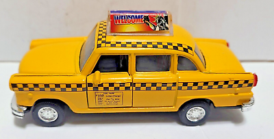 #ad YELLOW CAB TAXI PULL BACK DIE CAST $5.00