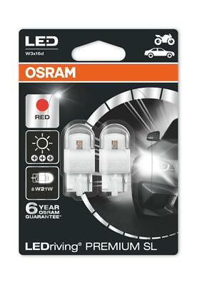 #ad OSRAM LEDriving Premium Red W21W 12V 7905R 02B LED Red Brake Light Bulbs x2 $32.30