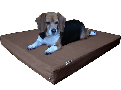 #ad Medium Large Brown Denim Pet Dog Bed Orthopedic Waterproof Memory Foam 37x27x4quot; $126.50