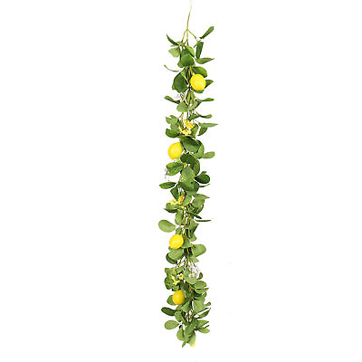 #ad Artificial Lemon Rattan Garland Hanging Wreath Garden Wedding Home Party Decor $17.79