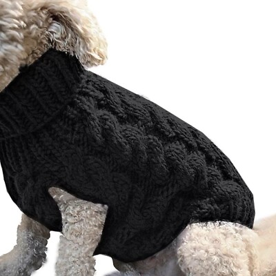 #ad #ad Pet Dog XS Black Warm Knit Sweater Clothes Puppy Cat Knitwear Coat Apparel $9.00