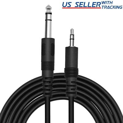 #ad 5ft 6.35mm 1 4quot; to 3.5mm 1 8quot; Male TRS Stereo Audio Aux Adapter Conversion Cable $4.74
