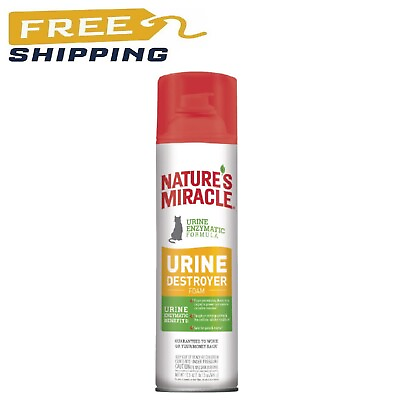 Nature#x27;s Miracle Cat amp; Dog Urine Destroyer Foam Aerosol Sprays 6 17.5 oz $16.47