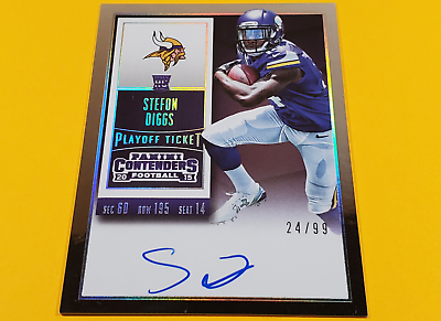 #ad 2015 CONTENDERS STEFON DIGGS PLAYOFF ROOKIE TICKET AUTO SIGNATURE SIGNED SP # 99 $129.99