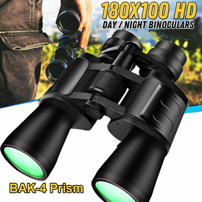 #ad 180x100 Powerful Binoculars Outdoor Camping Zoom Day Low Night Optics Hunting US $26.99
