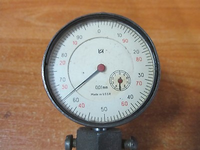 #ad Vintage Dial Indicator Indicating gauge Soviet Precision Test Made in USSR $20.00