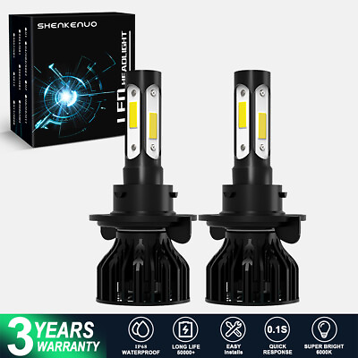 #ad H13 9008 LED Headlight Bulbs Kit 100W 10000LM Hi Low Beam Super Bright White $21.16