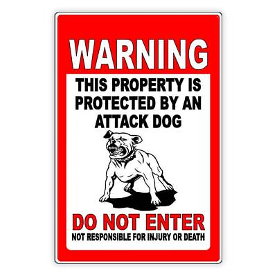 #ad #ad Beware Of Dog Property Protected By Attack Dog Do Not Enter Sign Magnetic BD20 $17.57