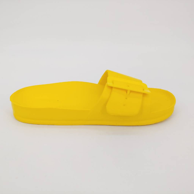 #ad Naniya Womens Slide Sandals Yellow Adjustable Buckle Strap Slip Ons EUR 38 $18.39