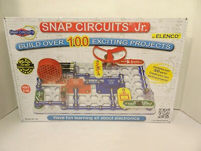 #ad 100 Projects Snap Circuits Jr Kit Sc Electronics Elenco Exploration Discovery $22.50