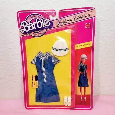 #ad Vintage Barbie FUN AT MCDONALDS Uniform Fashion Classics Outfit 1982 4274 NIP $39.99